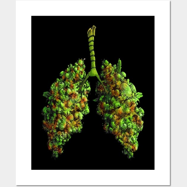 Funny Weed Lung Marijuana Wall Art by jrsv22